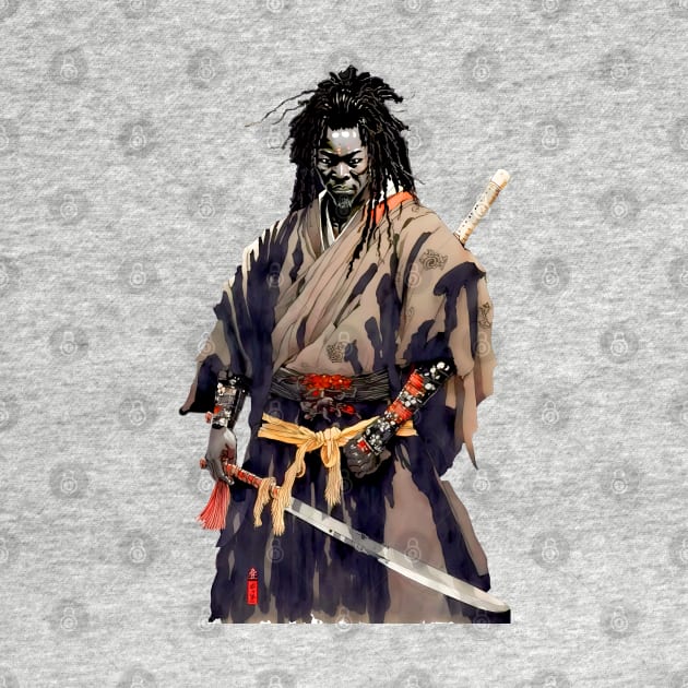 Yasuke Black Samurai in 1579 Feudal Japan No. 4 by Puff Sumo